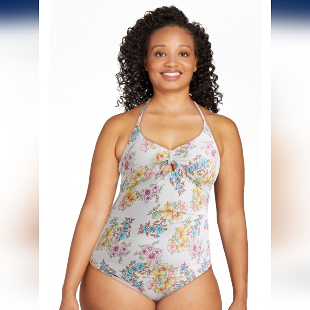 Jessica Simpson Floral Tankini Top XL